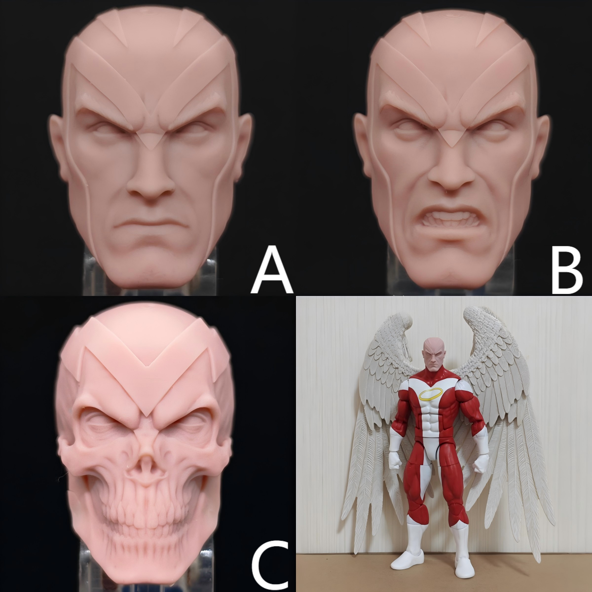 Marvel X-Men Angel  unpainted headsculpt
