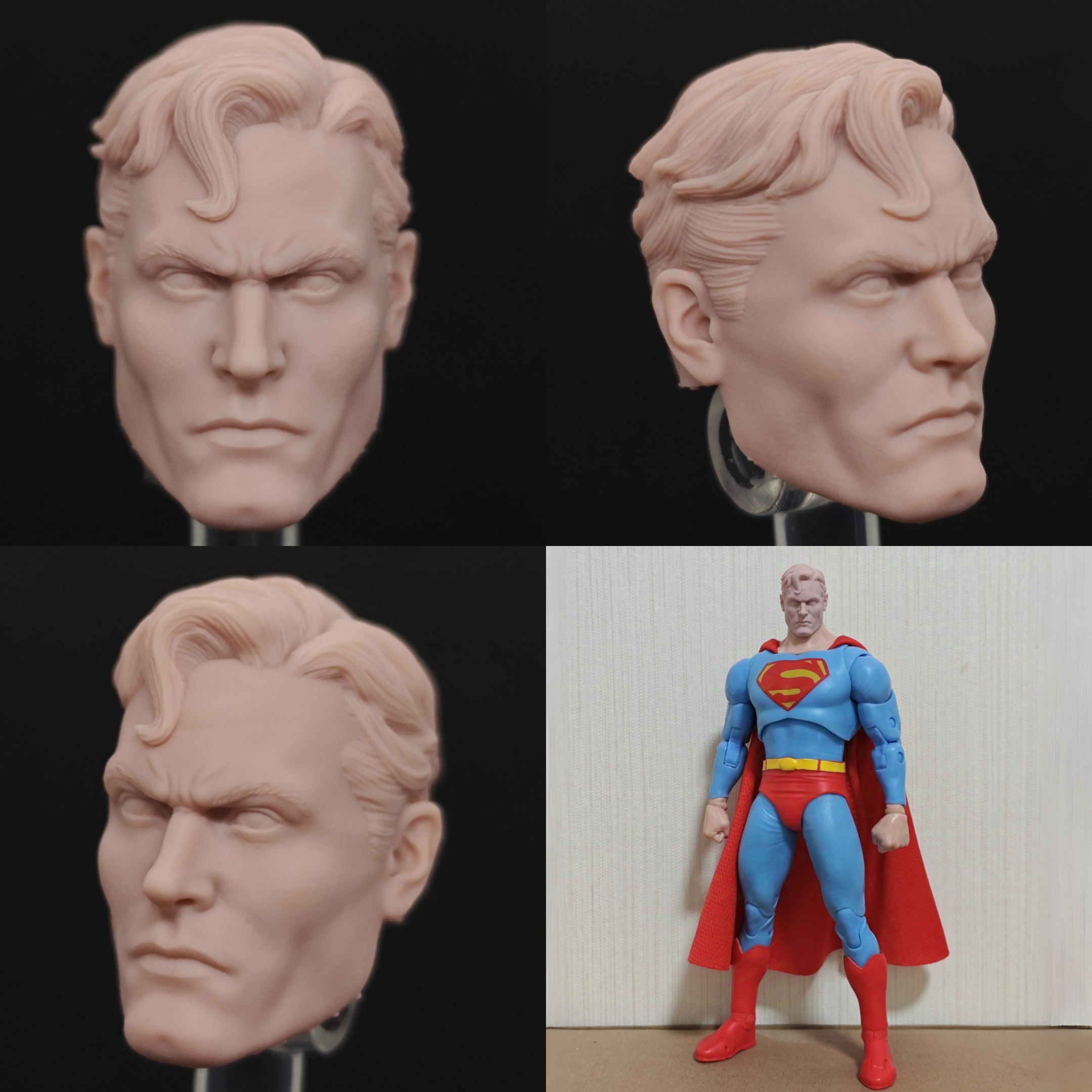 DC Superman unpainted headsculp bm53515