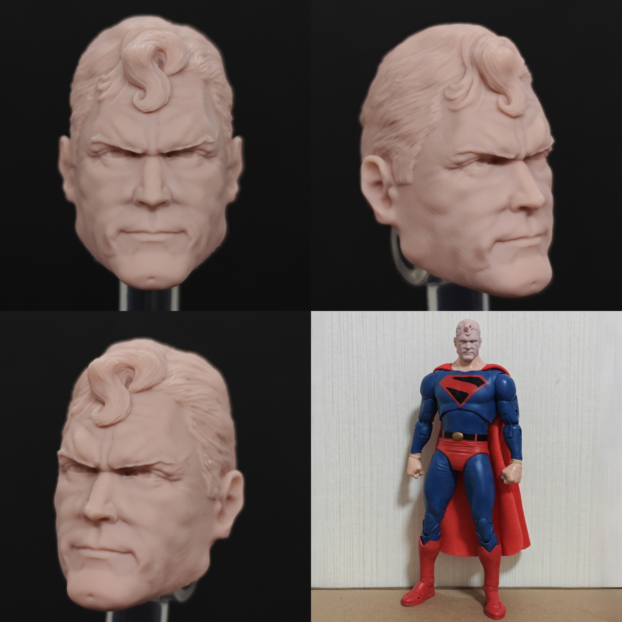DC Superman  Kingdom Come Alex Ross unpainted headsculpt bm53518