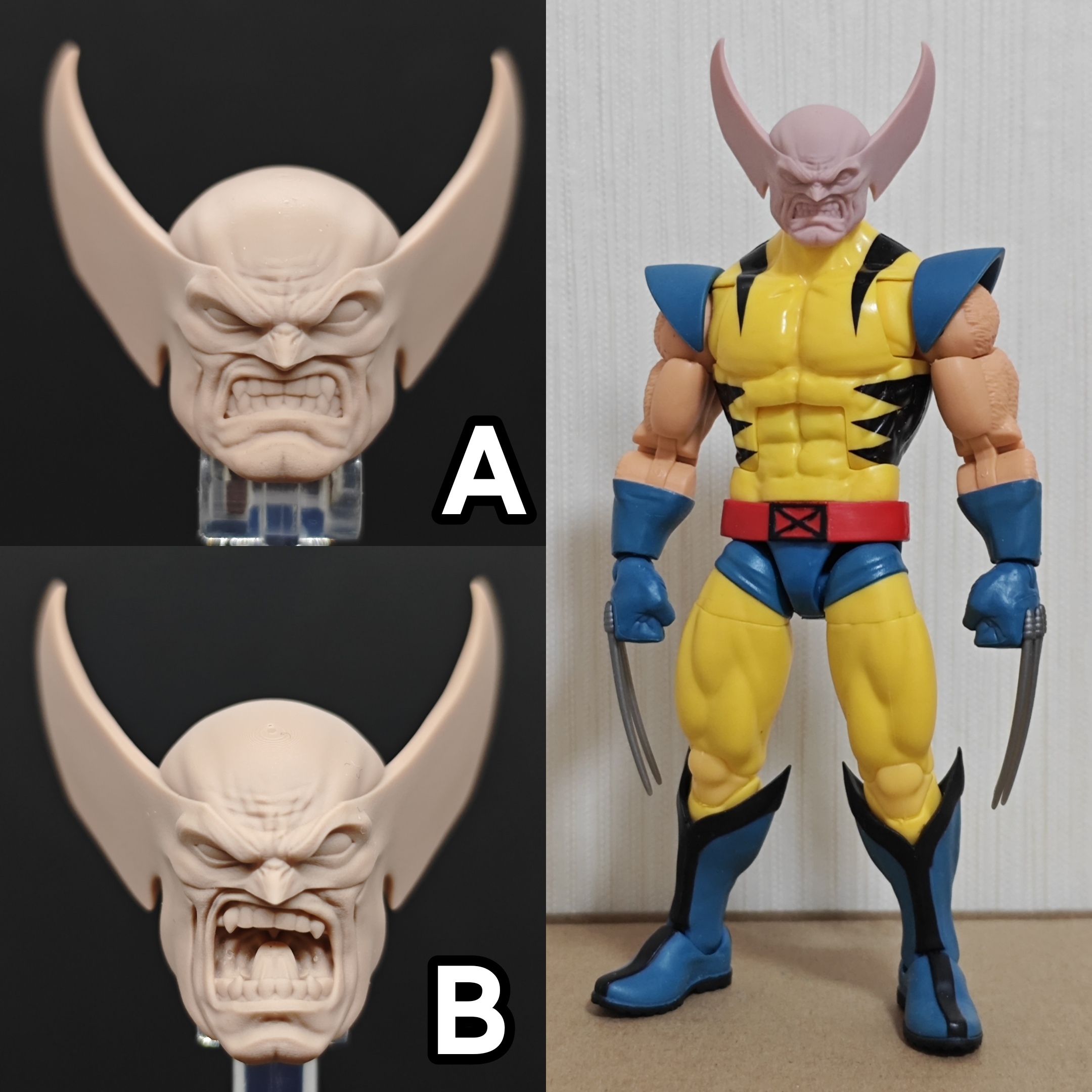 Marvel Wolverine MVC Arcade Game BM23522 unpainted headsculpt
