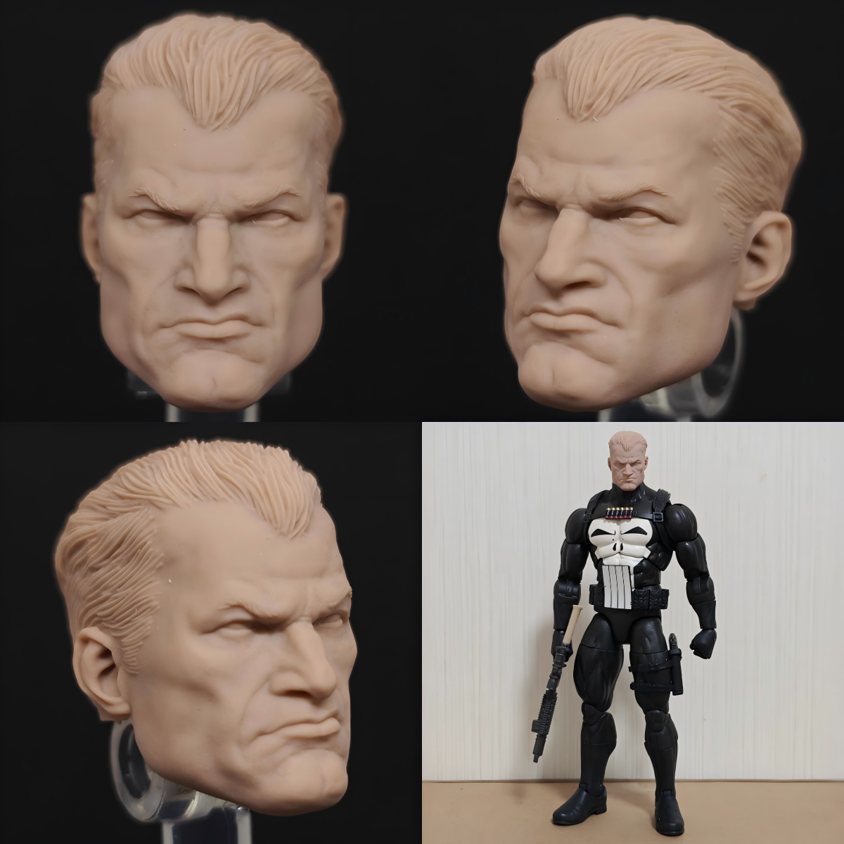 Marvel Punisher unpainted headsculpt bm23532