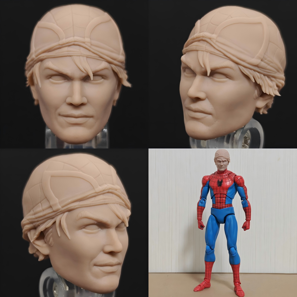Marvel Spider-Man Half Mask unpainted headsculpt bm23550