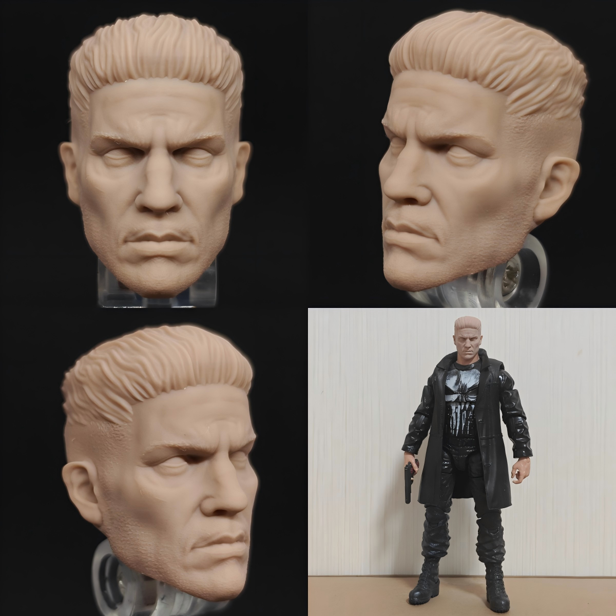 Marvel The Punisher MCU Netflix TV series unpainted headsculpt bm23633