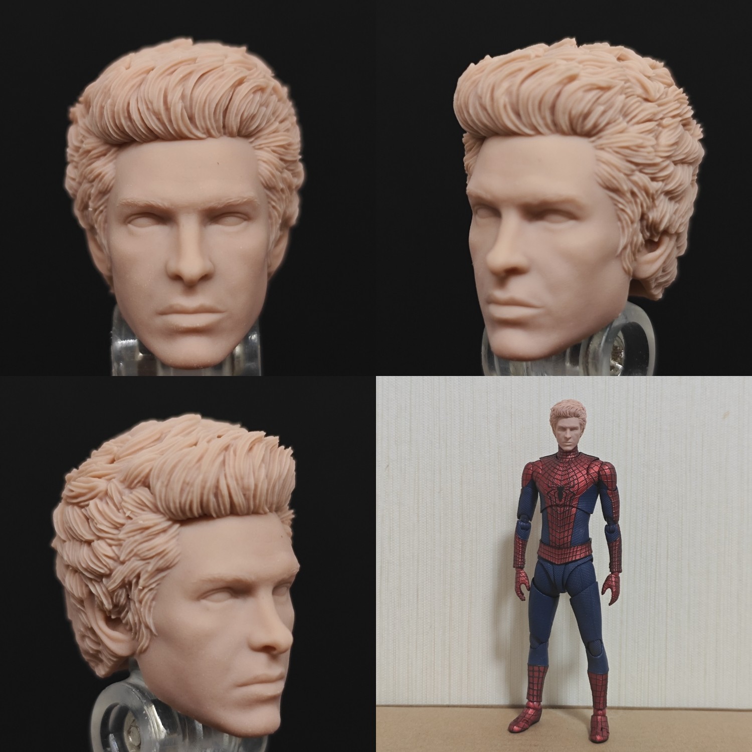 Marvel The Amazing Spider-Man Andrew Garfield unpainted headsculpt bm23661