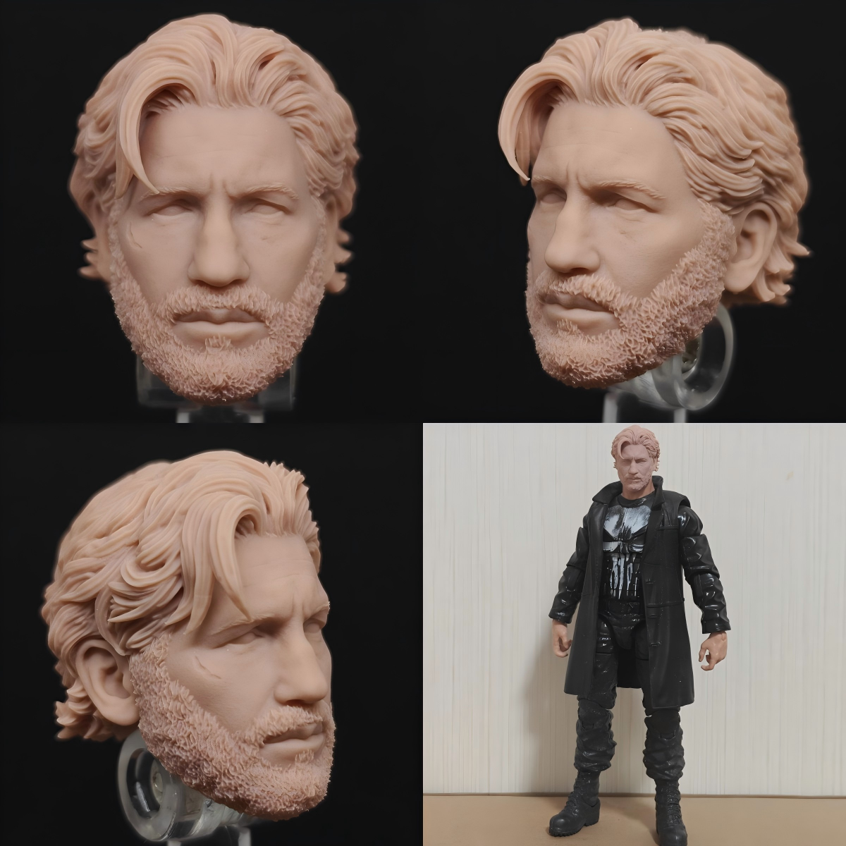 Marvel TV series The Punisher MCU v1 unpainted headsculpt bm23654