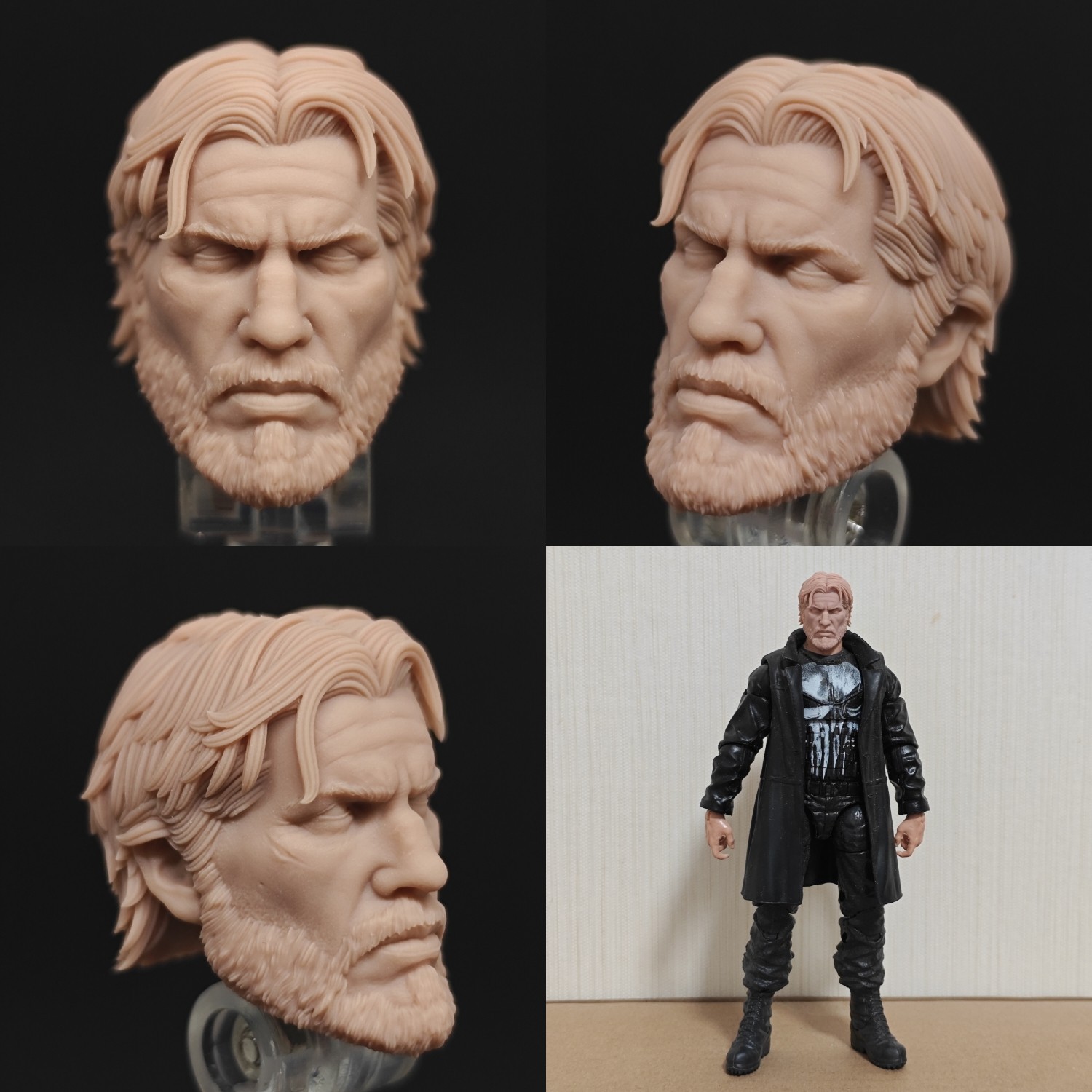 Marvel TV series The Punisher MCU v2 unpainted headsculpt bm23662