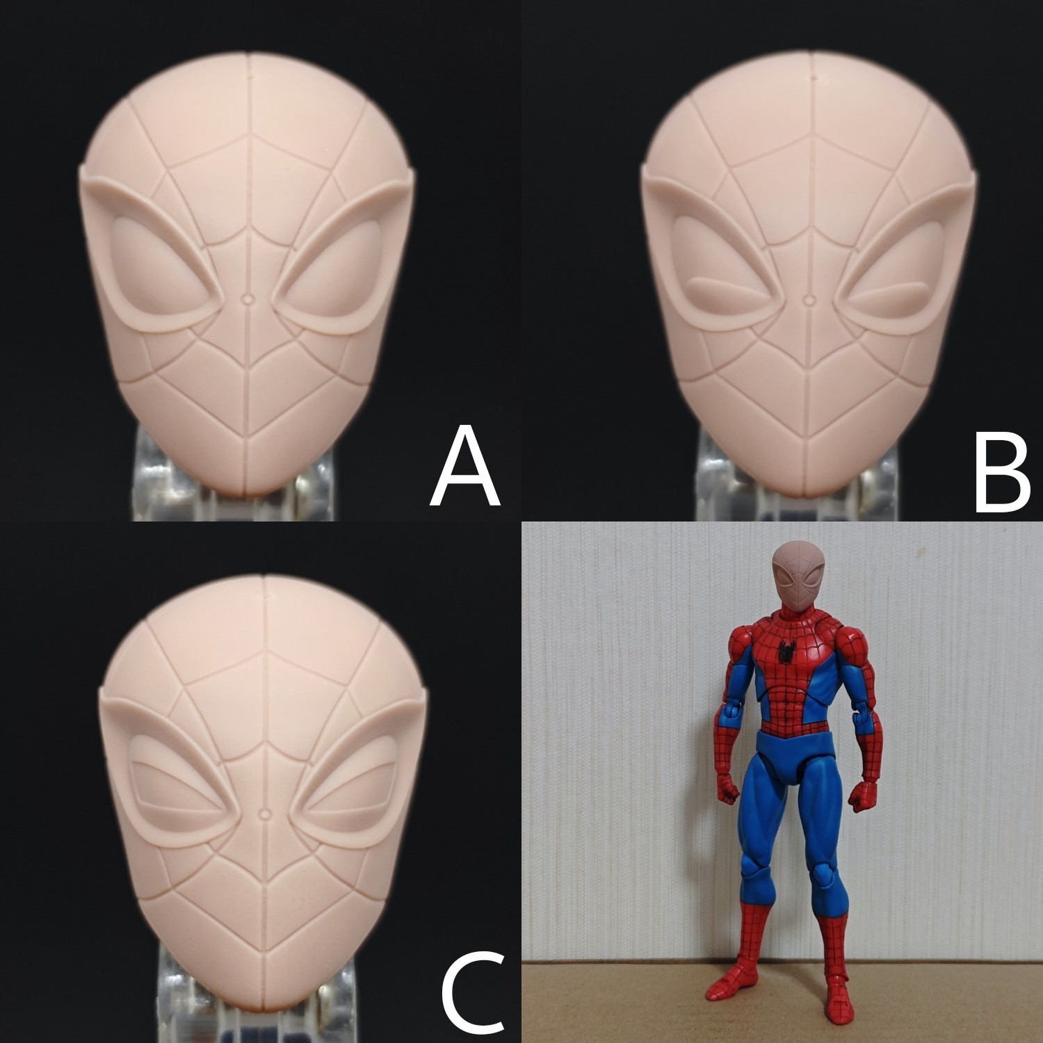 Marvel Teardrop Mole Animation Spider-Man unpainted headsculpt bm23658