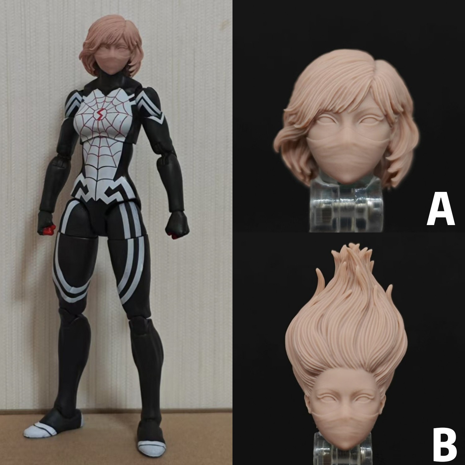 Marvel Spider-Man Cindy Moon unpainted headsculpt bm23738