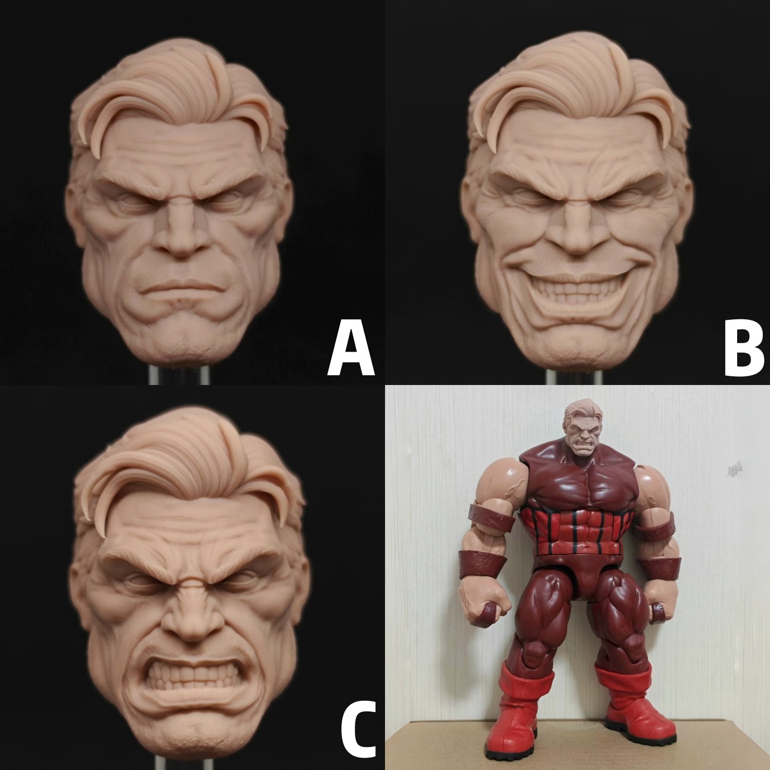 Marvel Red Tank X-Men Cain Marco unpainted headsculpt bm23716
