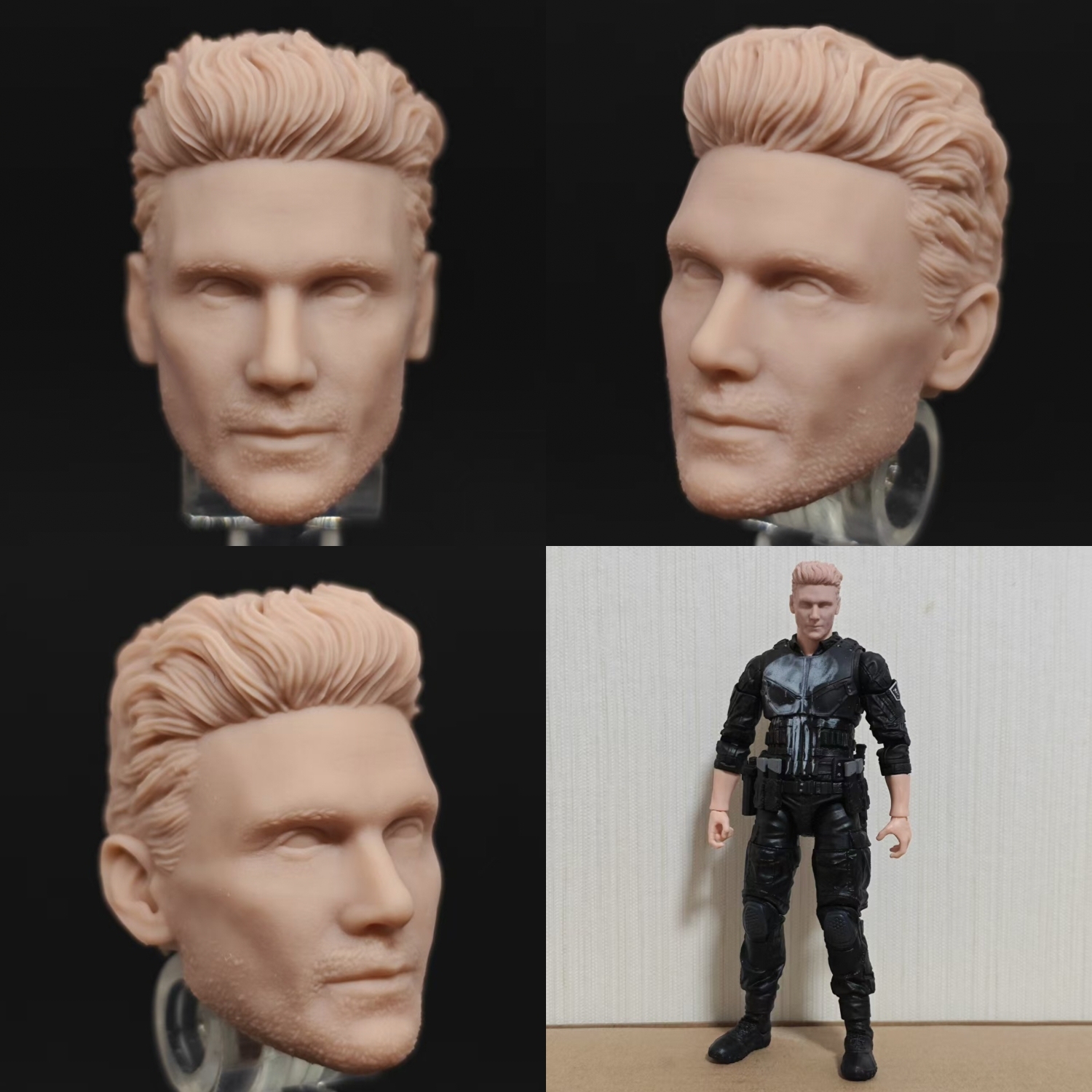 Marvel Rick Crossbones Frank Grillo unpainted headsculpt bm23807