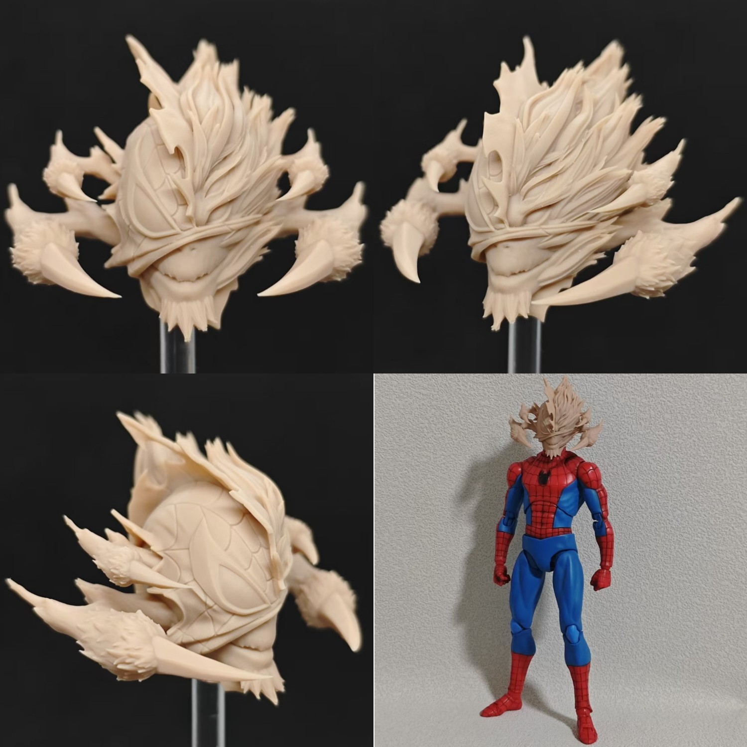 Marvel Spider-Man unpainted headsculpt bm23871