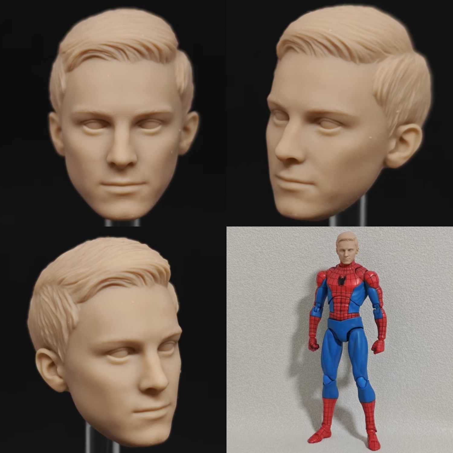 Marvel PS4Spider-Man Peter Parker v3 unpainted headsculpt bm23905