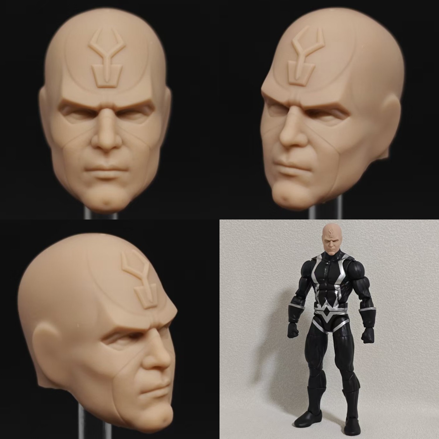 Marvel Black Bolt  unpainted headsculpt bm23936