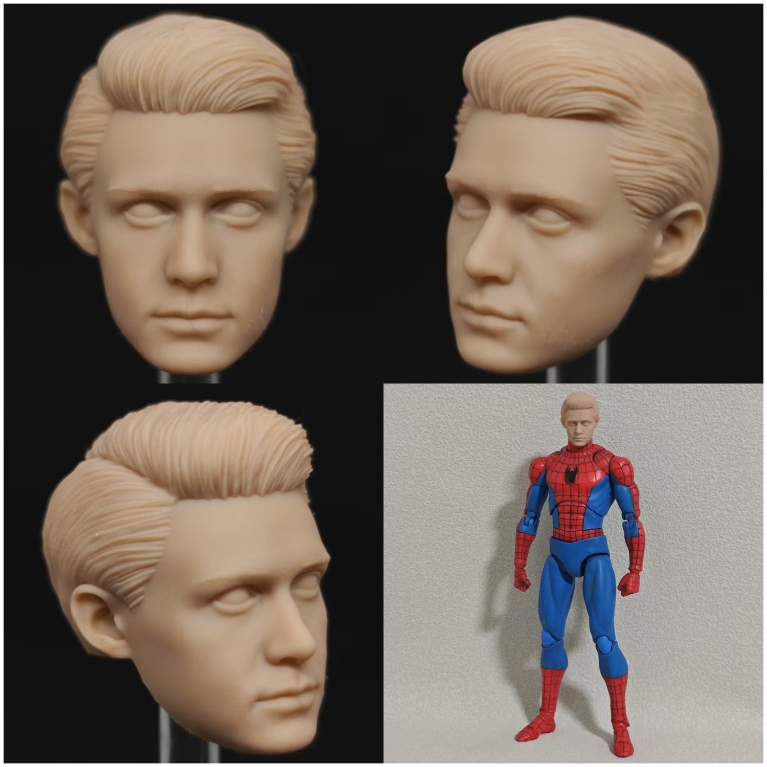 Marvel PS4Spider-Man Peter Parker v2 unpainted headsculpt bm23904
