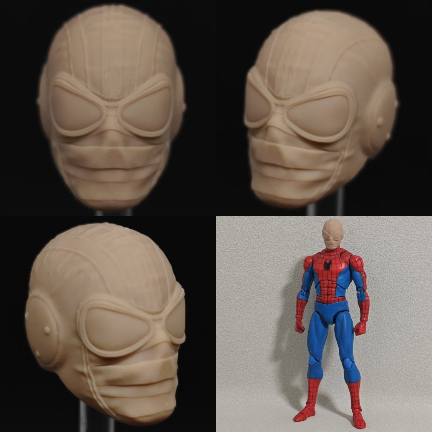 Marvel Spider-Man Noir unpainted headsculpt bm23943