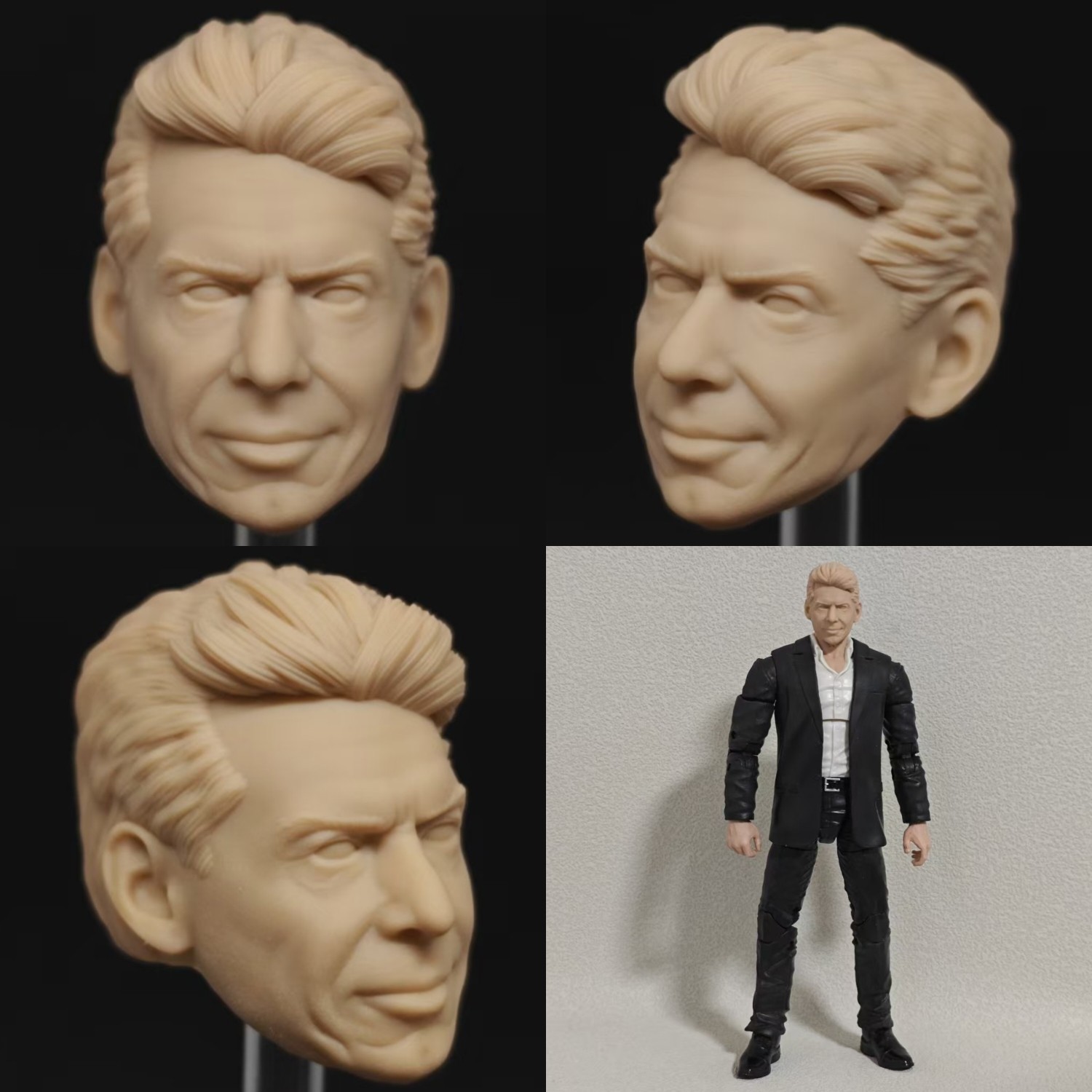 WWE Vince McMahon  unpainted headsculpt BM24024