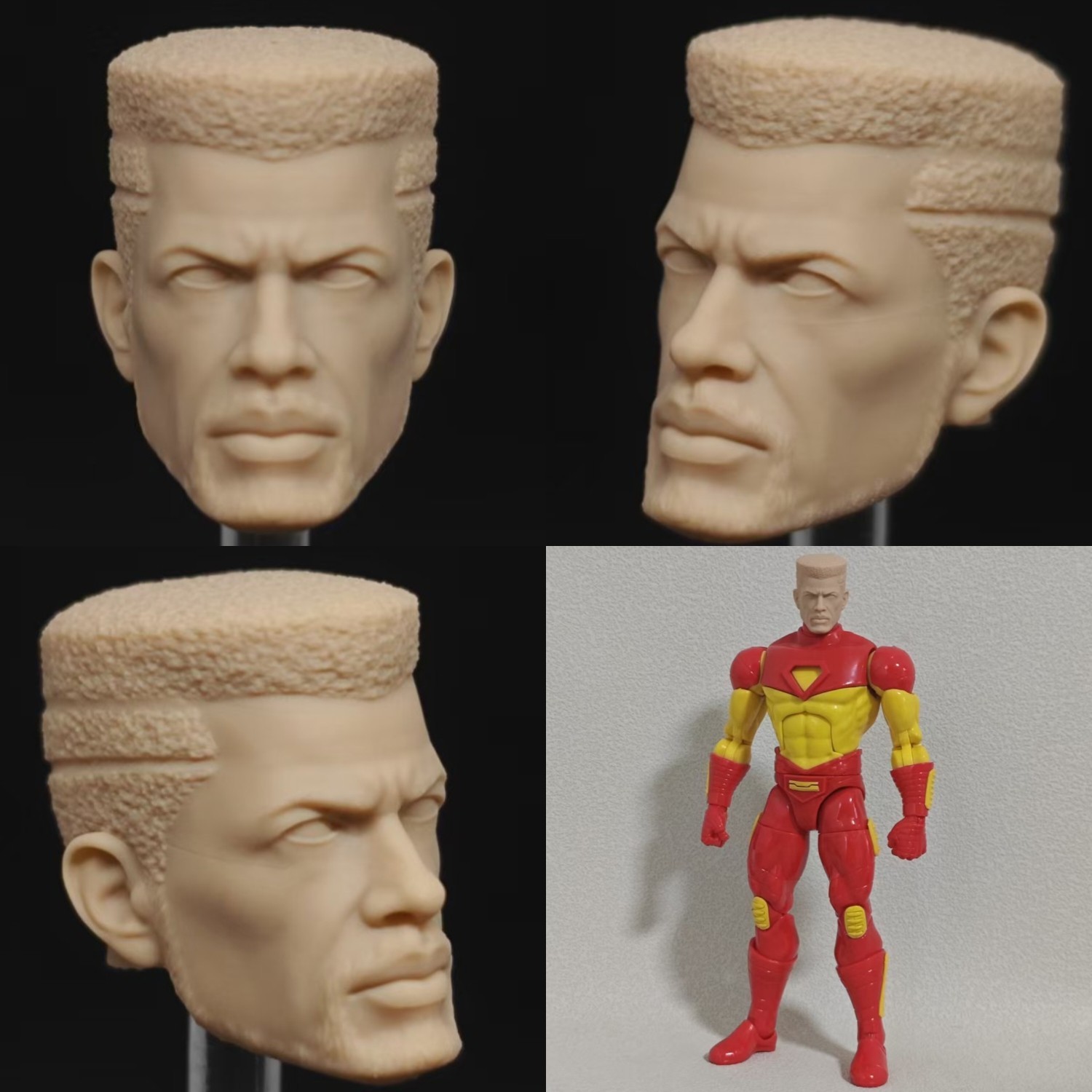 Marvel War Machine Rhodey Iron Man unpainted headsculpt bm24078