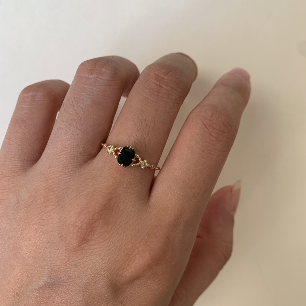 Vintage Green Sandstone Ring Cushion Cut Galaxy Sandstone Ring Gold Plated Dainty Peridot Sterling Silver Unique Art Deco Promise Ring