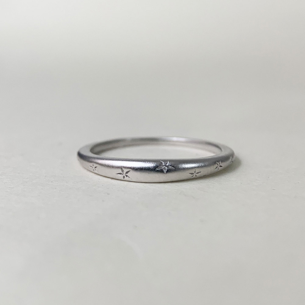 925 Sterling Silver Wedding Band Dainty Star Stackable Ring Minimalist Dome Band Ring Delicate Stacking Ring Birthday Wedding Jewelry Gift