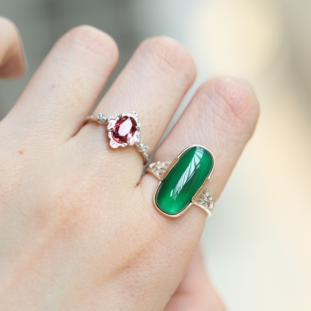 Natural Garnet Ring 925 Sterling Silver January February Birthstone Rings Gold Plated Dainty Amethyst Promise Rings Oval Anniversary Jewelry