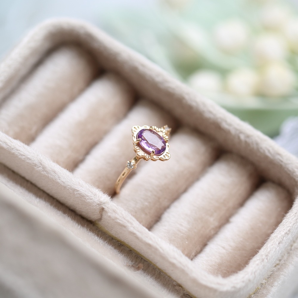 Natural Garnet Ring 925 Sterling Silver January February Birthstone Rings Gold Plated Dainty Amethyst Promise Rings Oval Anniversary Jewelry