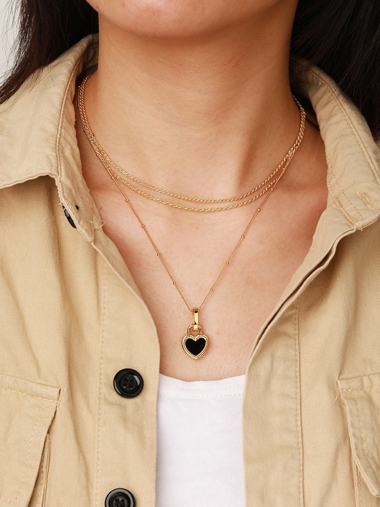 Black Onyx Necklace Gold Plated 925 Sterling Silver Red Green Agate Mother of Pearl Gemstone Chain Necklaces Dangle Hoop Earrings for Women Ear Studs Jewelry Set