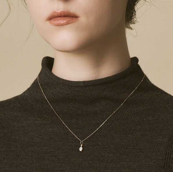 Dainty Opal Necklace Gold Plated 925 Sterling Silver Chain Necklaces for Women October Birthstone Jewelry Perfume Bottle Shaped Pendant