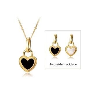 Black Onyx Necklace Gold Plated 925 Sterling Silver Red Green Agate Mother of Pearl Gemstone Chain Necklaces Dangle Hoop Earrings for Women Ear Studs Jewelry Set