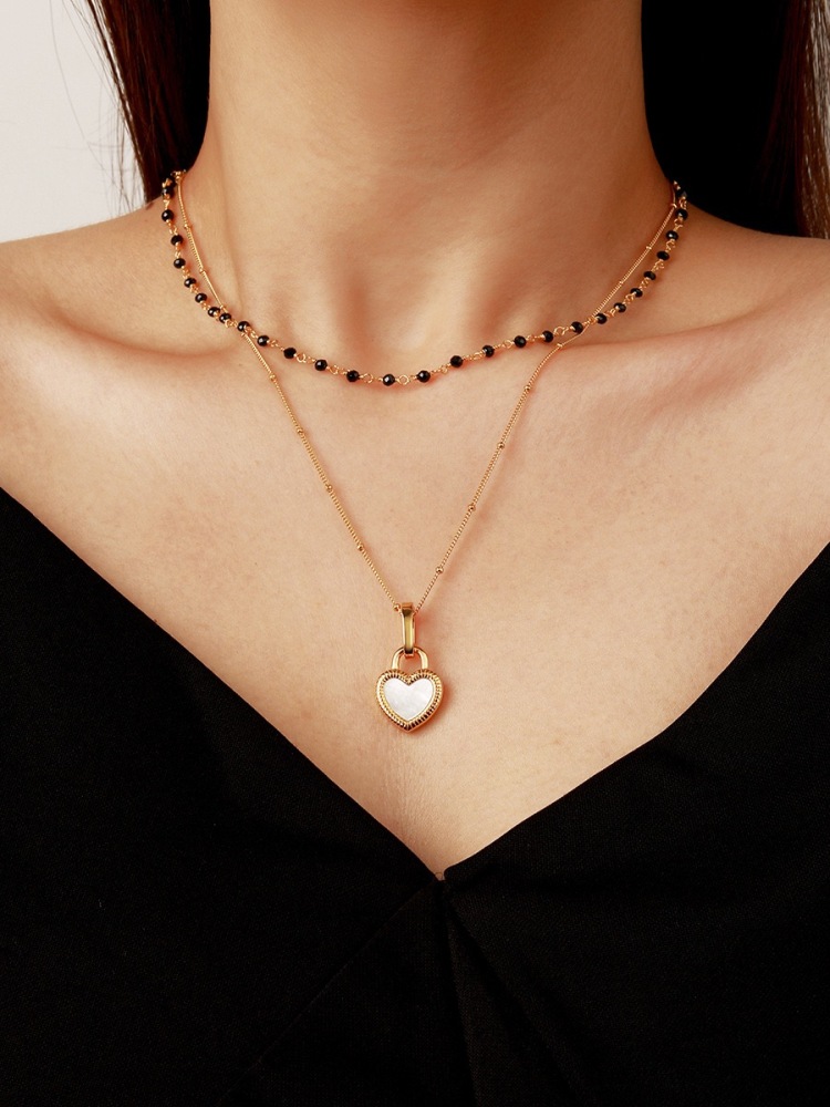 Black Onyx Necklace Gold Plated 925 Sterling Silver Red Green Agate Mother of Pearl Gemstone Chain Necklaces Dangle Hoop Earrings for Women Ear Studs Jewelry Set
