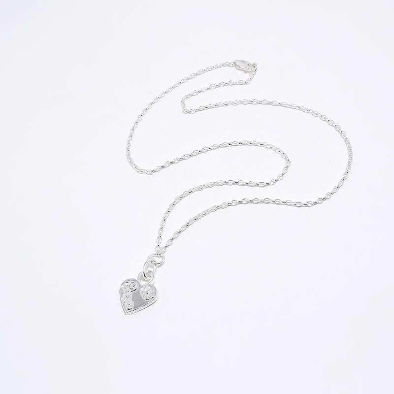 Rose Flower Heart Pendant Necklace Gold Plated Sterling Silver Chain Necklaces Valentine's Day Jewelry Gifts for Women