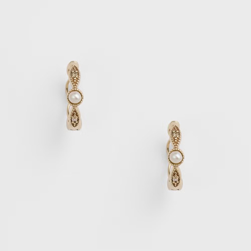 Natural Freshwater Pearl Ear Cuff Vintage Earrings for Women
