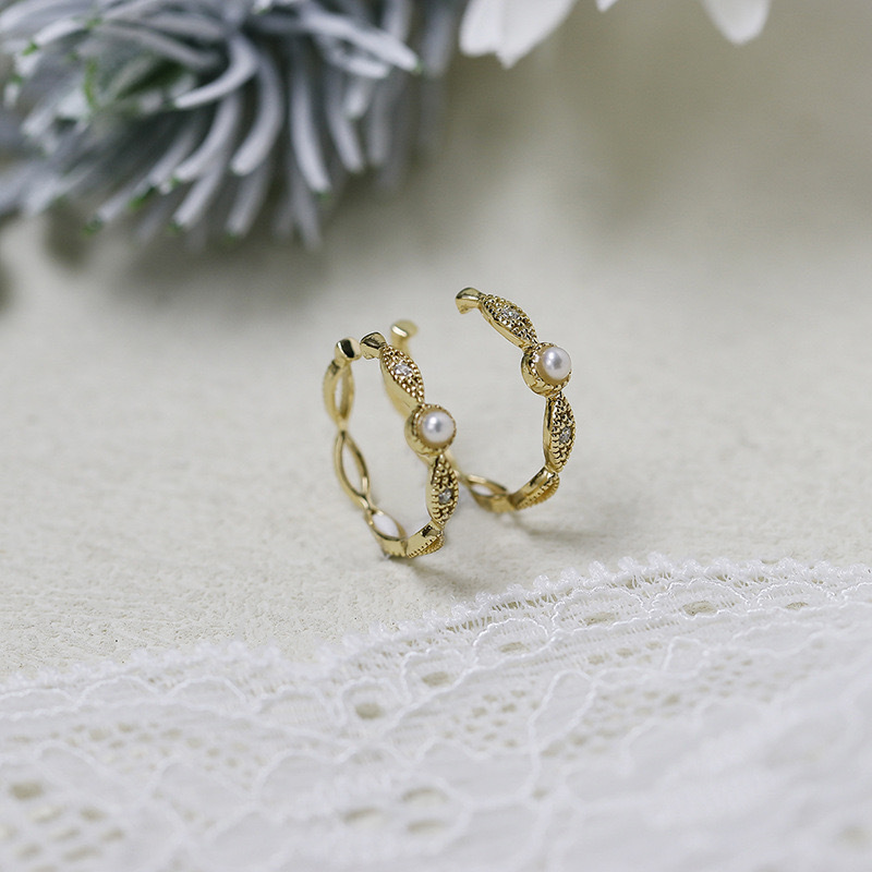 Natural Freshwater Pearl Ear Cuff Vintage Earrings for Women