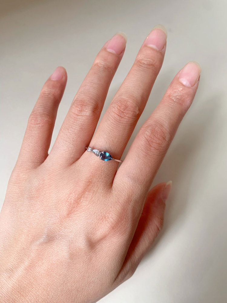 Dainty London Blue Topaz Wedding Band 925 Sterling Silver Sky Blue Topaz Rings Natural November Birthstone Gemstone Ring Trendy Jewelry Gift for her
