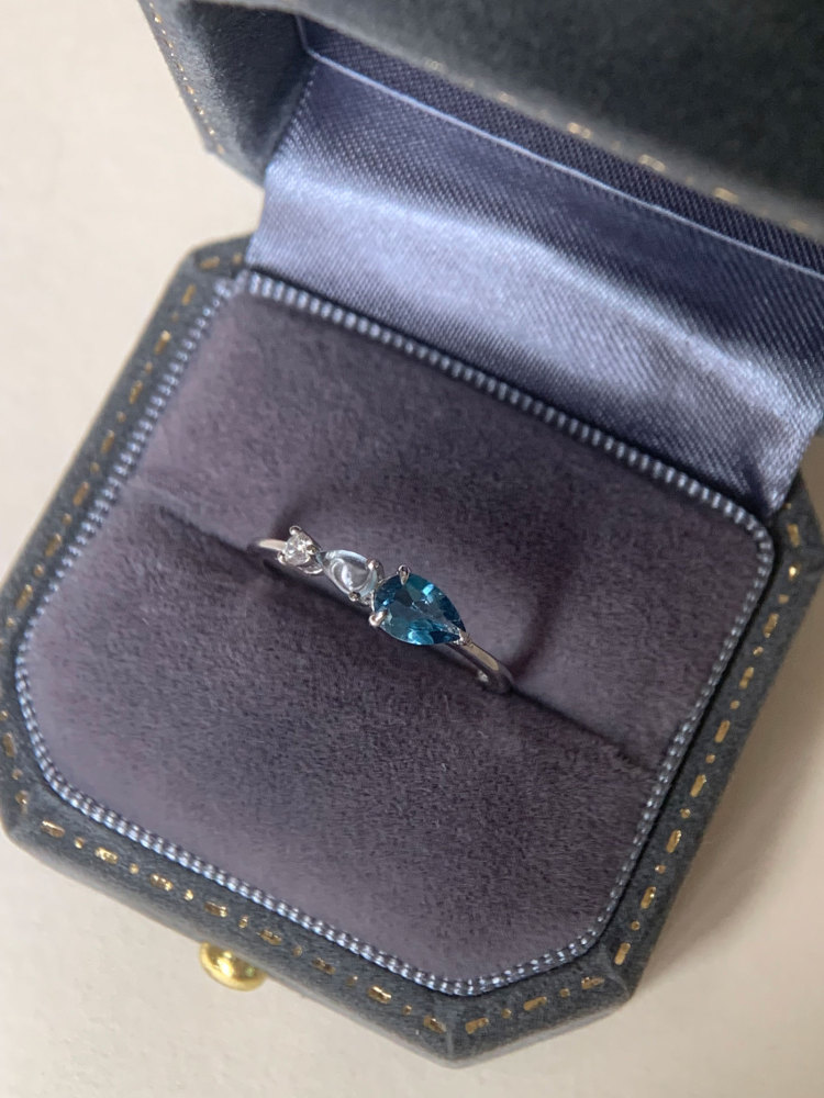 Dainty London Blue Topaz Wedding Band 925 Sterling Silver Sky Blue Topaz Rings Natural November Birthstone Gemstone Ring Trendy Jewelry Gift for her