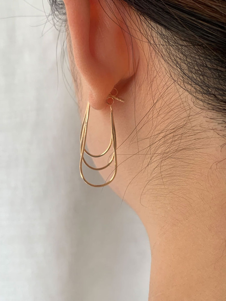 Tassel Dangle Earrings Gold Three Chain Drop Earrings for Women 925 Sterling Silver Trendy Minimalist Statement Jewelry Christmas Gift