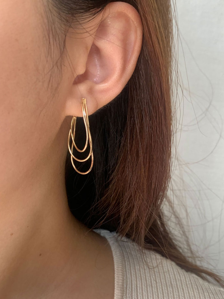 Tassel Dangle Earrings Gold Three Chain Drop Earrings for Women 925 Sterling Silver Trendy Minimalist Statement Jewelry Christmas Gift