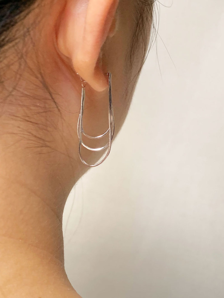 Tassel Dangle Earrings Gold Three Chain Drop Earrings for Women 925 Sterling Silver Trendy Minimalist Statement Jewelry Christmas Gift