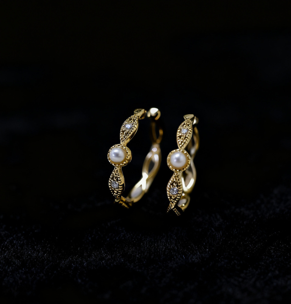 Natural Freshwater Pearl Ear Cuff Vintage Earrings for Women