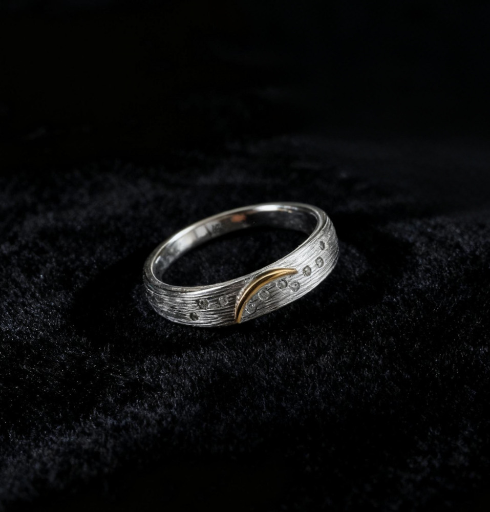 925 Sterling Silver Wedding Band Dainty Star Moon Stackable Band Ring Delicate Stacking Ring Birthday Valentine Wedding Jewelry Gift