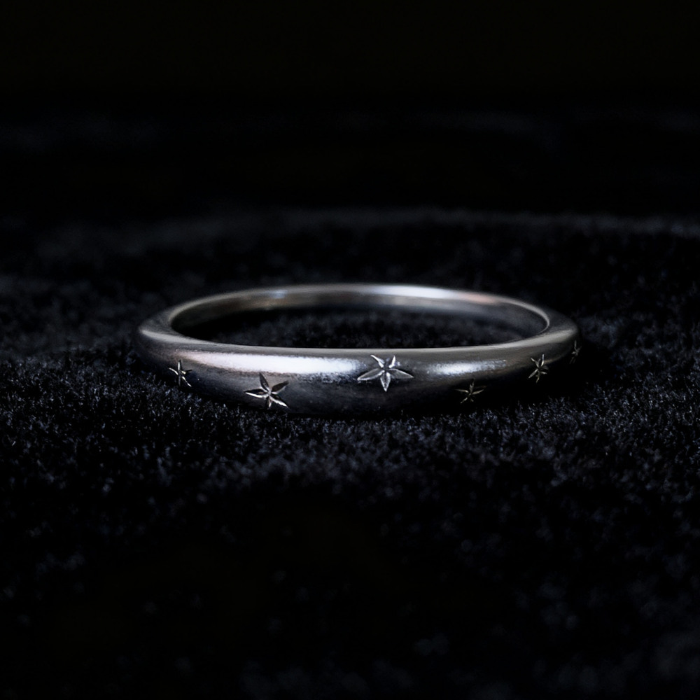 925 Sterling Silver Wedding Band Dainty Star Stackable Ring Minimalist Dome Band Ring Delicate Stacking Ring Birthday Wedding Jewelry Gift