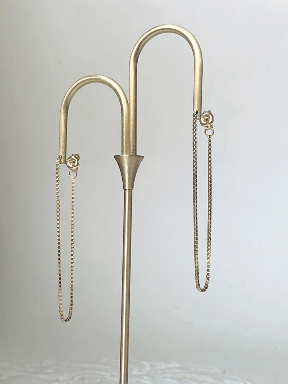 Gold Tassel Chain Dangle Drop Earrings for Women 925 Sterling Silver Trendy Minimalist Statement Jewelry Christmas Gift