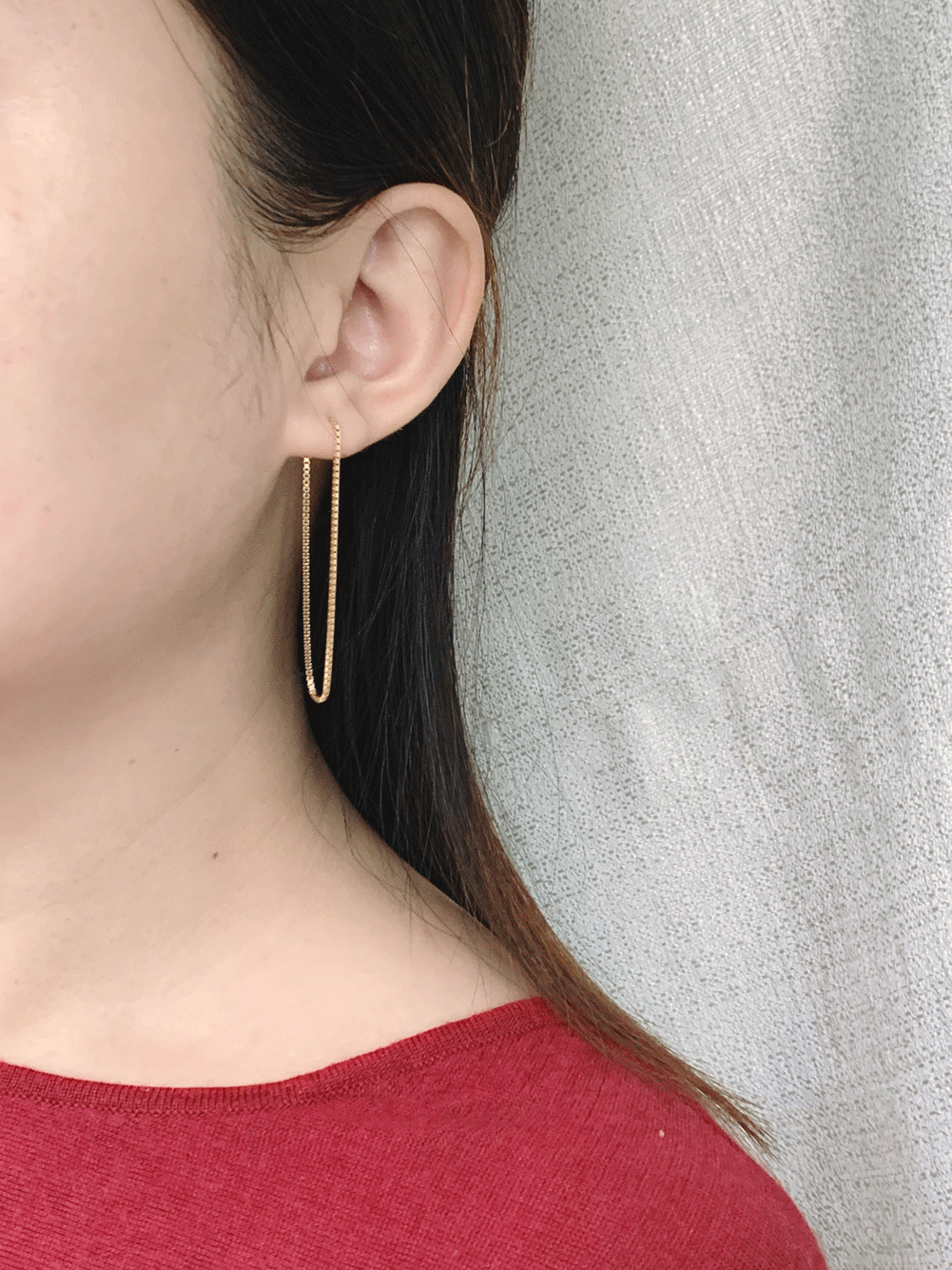 Gold Tassel Chain Dangle Drop Earrings for Women 925 Sterling Silver Trendy Minimalist Statement Jewelry Christmas Gift