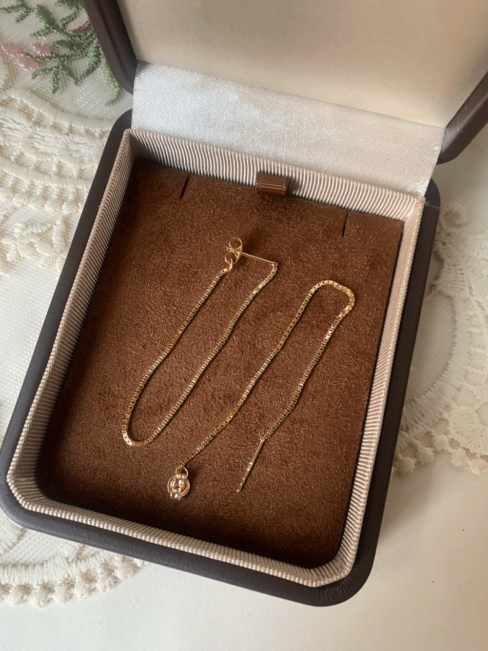 Gold Tassel Chain Dangle Drop Earrings for Women 925 Sterling Silver Trendy Minimalist Statement Jewelry Christmas Gift