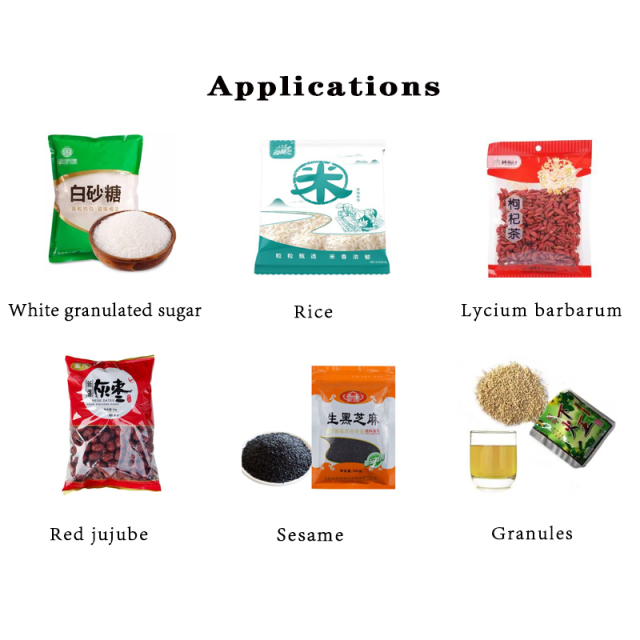 Automatic Bag Making Herbal Food Particle Rice Grain Double Measuring Cup Packing Machine