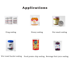 Automatic aluminum foil roll film sealing machine for bucket container cup