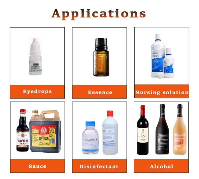 Automatic magnetic pump vinegar liquid floral water eye drop alcohol filling machine