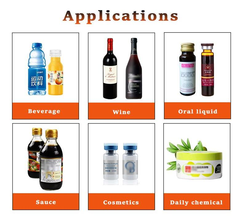 Vial Glass Jar Can Wine Water Round Bottle Automatic Label Sticker Machine