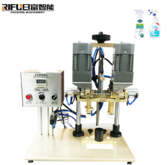 Automatic desktop round bottle capping labeling machine