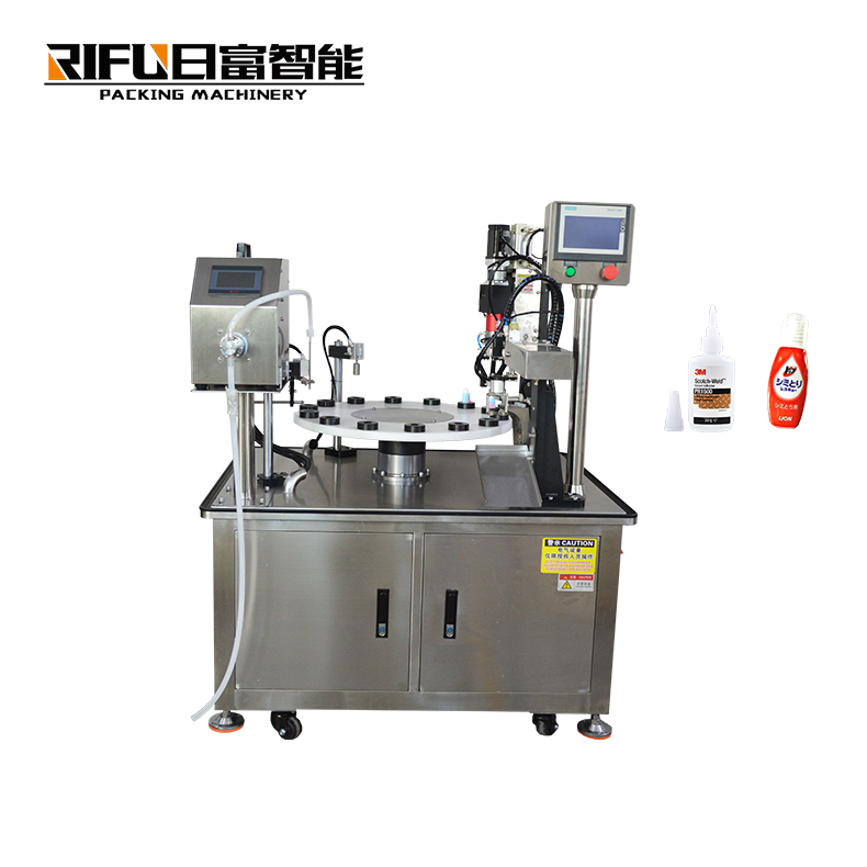 Full automatic small bottle filling capping 2 in 1 machine for potion ...