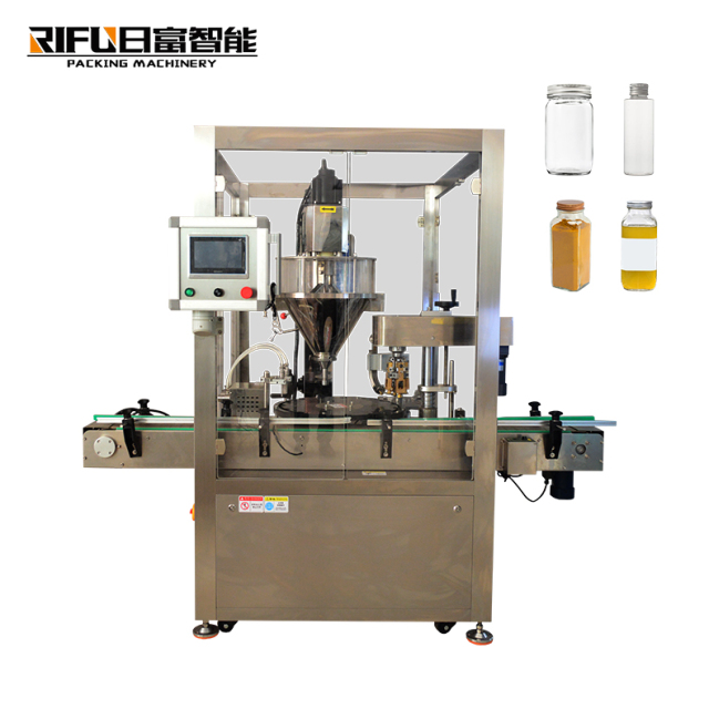 Full automatic liquid powder filling capping 2 in 1 machine